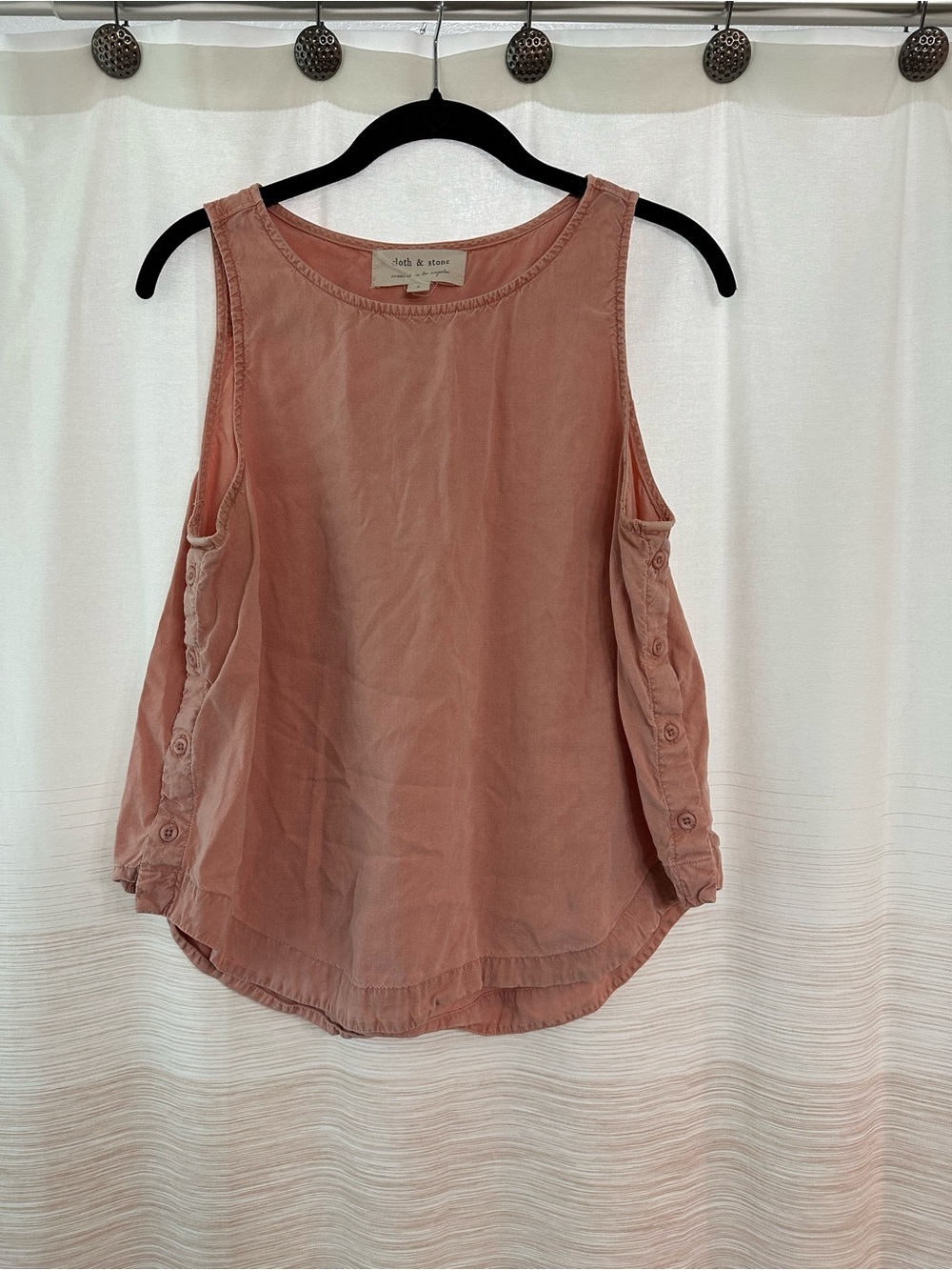 cloth & stone Button-Side Sleeveless Tank Size L